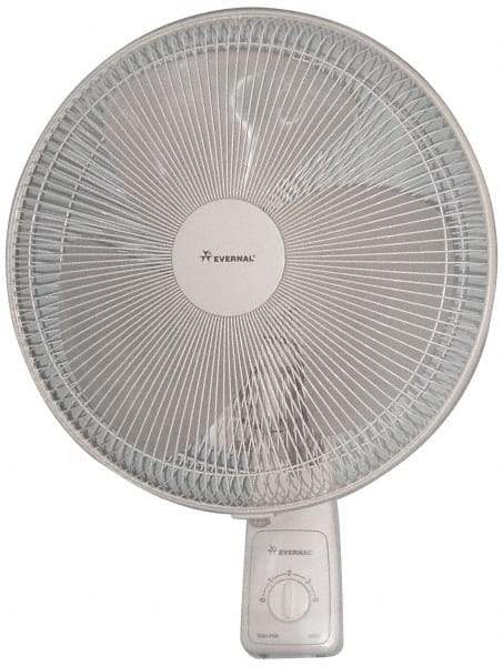 Comfort Zone - 16" Blade, 1/20 hp, 2,300 Max CFM, Single Phase Oscillating Wall Mounting Fan - 0.47 Amps, 120 Volts, 3 Speed - Benchmark Tooling