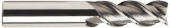 OSG - 3/8", 3 Flute, Single End, Solid Carbide, 0.06" Corner Radius End Mill - 2-1/2" OAL, 45° Helix, Right Hand Flute, 1" LOC, Right Hand Cut - Benchmark Tooling