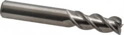 OSG - 3/8", 3 Flute, Single End, Solid Carbide, 0.03" Corner Radius End Mill - 2-1/2" OAL, 45° Helix, Right Hand Flute, 1" LOC, Right Hand Cut - Benchmark Tooling