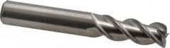 OSG - 3/8", 3 Flute, Single End, Solid Carbide, 0.03" Corner Radius End Mill - 2-1/2" OAL, 45° Helix, Right Hand Flute, 1" LOC, Right Hand Cut - Benchmark Tooling