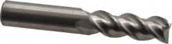 OSG - 7/16", 1-1/4" LOC, 7/16" Shank Diam, 2-3/4" OAL, 3 Flute, Solid Carbide Square End Mill - Single End, Uncoated, Spiral Flute, 45° Helix, Centercutting, Right Hand Cut, Right Hand Flute, Series 2042 - Benchmark Tooling