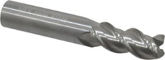 OSG - 1/2", 3 Flute, Single End, Solid Carbide, 0.03" Corner Radius End Mill - 3" OAL, 45° Helix, Right Hand Flute, 1-1/4" LOC, Right Hand Cut - Benchmark Tooling