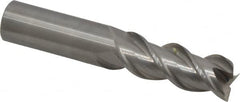 OSG - 5/8", 1-5/8" LOC, 5/8" Shank Diam, 3-1/2" OAL, 3 Flute, Solid Carbide Square End Mill - Single End, Uncoated, Spiral Flute, 45° Helix, Centercutting, Right Hand Cut, Right Hand Flute, Series 2042 - Benchmark Tooling