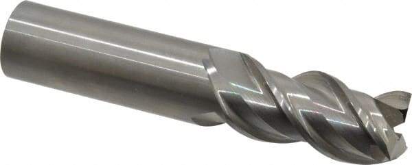 OSG - 1", 2" LOC, 1" Shank Diam, 5" OAL, 3 Flute, Solid Carbide Square End Mill - Single End, Uncoated, Spiral Flute, 45° Helix, Centercutting, Right Hand Cut, Right Hand Flute, Series 2042 - Benchmark Tooling