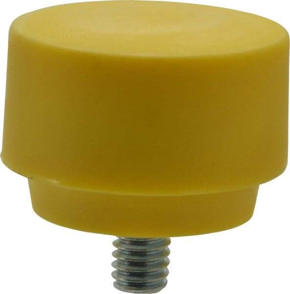 NUPLA - 1-1/2" Face Diam, Grade Extra Hard, Yellow Hammer Tip/Face - Plastic - Benchmark Tooling