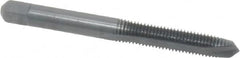 Kennametal - 1/4-28 UNF, 2 Flute, Oxide Finish, High Speed Steel Spiral Point Tap - Plug Chamfer, Right Hand Thread, 2-1/2" OAL, 1" Thread Length, 0.255" Shank Diam, 3B Class of Fit - Exact Industrial Supply