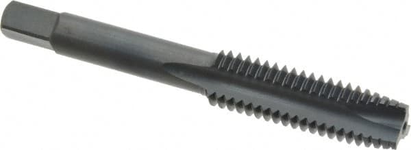 Kennametal - 7/16-14 UNC, 3 Flute, Oxide Finish, High Speed Steel Spiral Point Tap - Plug Chamfer, Right Hand Thread, 3.16" OAL, 1-7/16" Thread Length, 0.323" Shank Diam - Exact Industrial Supply