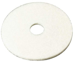 3M - Spray Buffing Pad - 17" Machine, White Pad, Polyester - Benchmark Tooling