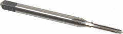 Kennametal - M2x0.40 Metric Coarse 6H 3 Flute Bright Finish High Speed Steel Straight Flute Standard Hand Tap - Plug, Right Hand Thread, 1-3/4" OAL, 0.438" Thread Length, D3 Limit, Oversize - Exact Industrial Supply