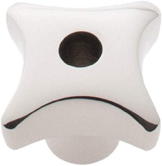 KIPP - 1-1/4" Head Diam, 4 Point Lobed Knob - 1/4" Hole, Stainless Steel - Benchmark Tooling