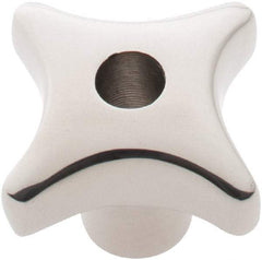 KIPP - 1.57" Head Diam, 4 Point Lobed Knob - 5/16" Hole, Stainless Steel - Benchmark Tooling