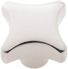 KIPP - 1-1/4" Head Diam, 4 Point Lobed Knob - 1/4" Hole, Stainless Steel - Benchmark Tooling
