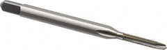 Kennametal - M2x0.40 Metric Coarse, 2 Flute, Bright Finish, High Speed Steel Spiral Point Tap - Plug Chamfer, Right Hand Thread, 1-3/4" OAL, 7/16" Thread Length, 0.141" Shank Diam, 6H Class of Fit, Series 5351 - Exact Industrial Supply