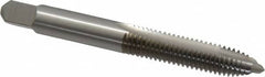 Kennametal - M8x1.25 Metric Coarse, 2 Flute, Bright Finish, High Speed Steel Spiral Point Tap - Plug Chamfer, Right Hand Thread, 2.72" OAL, 1-1/8" Thread Length, 0.318" Shank Diam, 6H Class of Fit, Series 5351 - Exact Industrial Supply