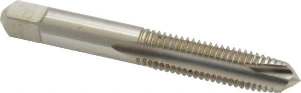 Kennametal - M10x1.50 Metric Coarse, 3 Flute, Bright Finish, High Speed Steel Spiral Point Tap - Plug Chamfer, Right Hand Thread, 2.94" OAL, 1-1/4" Thread Length, 0.381" Shank Diam, 6H Class of Fit, Series 5351 - Exact Industrial Supply