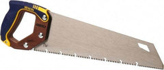 Irwin - 15" High Carbon Steel Blade Carpenter Saw - Wood Handle, ProTouch Handle over Hardwood, 18-1/2" OAL - Benchmark Tooling