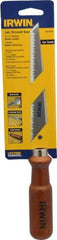 Irwin - 6-1/2" High Carbon Steel Blade Drywall Saw - Hardwood Handle, Round, 12-13/16" OAL - Benchmark Tooling