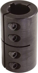 Climax Metal Products - 1-3/4" Inside x 3-1/8" Outside Diam, One Piece Split Clamping Collar with Keyway - 4-1/2" Long x 3/8" Keyway Width x 3/16" Keyway Depth - Benchmark Tooling