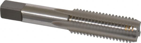 Kennametal - 3/4-10 UNC 4 Flute Bright Finish High Speed Steel Straight Flute Standard Hand Tap - Bottoming, Left Hand Thread, 4-1/4" OAL, 2" Thread Length, H3 Limit, Oversize - Exact Industrial Supply