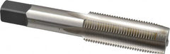 Kennametal - 3/4-16 UNF 3B 4 Flute Bright Finish High Speed Steel Straight Flute Standard Hand Tap - Plug, Left Hand Thread, 4-1/4" OAL, 2" Thread Length, H3 Limit, Oversize - Exact Industrial Supply