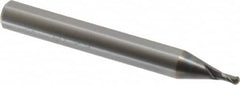 OSG - 2mm Diam, 3mm LOC, 2 Flute Solid Carbide Ball End Mill - TiAlN Finish, Single End, 50mm OAL, 6mm Shank Diam, Spiral Flute - Benchmark Tooling