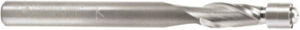 Amana Tool - 1/4" Cut Diam, 1/2" Length of Cut, 2 Flute Flush Trim Edge Profile Router Bit - Solid Carbide, 1/4" Shank Diam, 1-1/2" Shank Length, 2-3/4" OAL, Uncoated - Benchmark Tooling