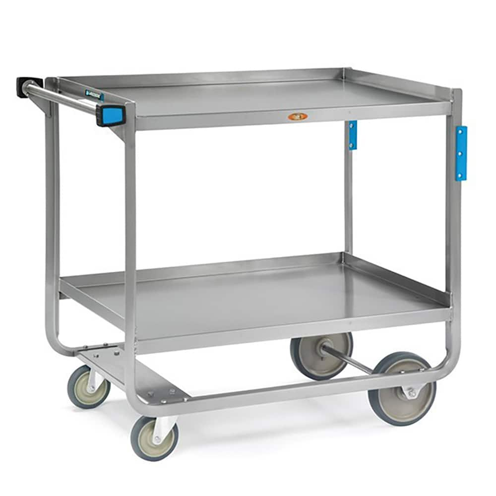 Lakeside - Carts; Type: Utility Cart ; Load Capacity (Lb.): 1000.000 ; Number of Slots: 0 ; Number of Shelves: 2 ; Width (Inch): 22-3/4 ; Length (Inch): 39 - Exact Industrial Supply