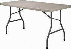 NPS - 60" Long x 30" Wide x 29-1/2" High, Lightweight Folding Table - Light Gray - Benchmark Tooling