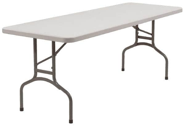 NPS - 72" Long x 30" Wide x 29-1/2" High, Lightweight Folding Table - Light Gray - Benchmark Tooling