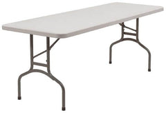 NPS - 96" Long x 30" Wide x 29-1/2" High, Lightweight Folding Table - Light Gray - Benchmark Tooling