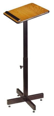 Oklahoma Sound - Medium Oak Portable Lectern - 16" Deep x 20" Wide x 30-44" High - Benchmark Tooling