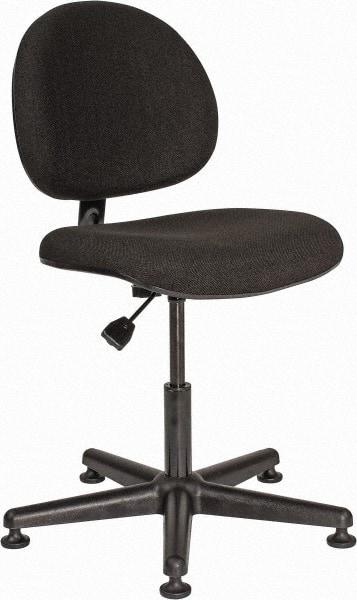 Bevco - Adjustable Chair - 18" Wide x 18" Deep, Olefin Seat, Black - Benchmark Tooling