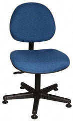 Bevco - Adjustable Chair - 18" Wide x 18" Deep, Olefin Seat, Blue - Benchmark Tooling