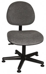 Bevco - Adjustable Chair - 18" Wide x 18" Deep, Olefin Seat, Gray - Benchmark Tooling