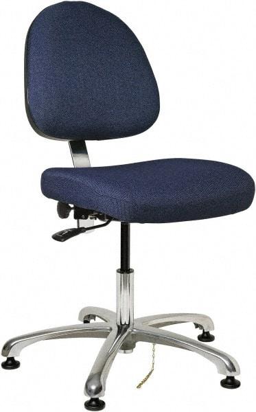 Bevco - ESD Swivel Chair - 20" Wide x 18" Deep, Fabric Mesh Seat, Navy - Benchmark Tooling