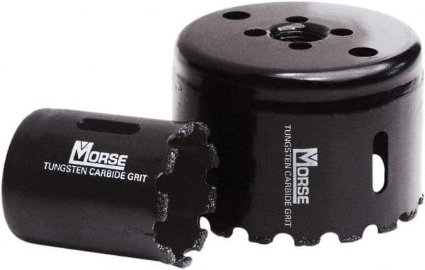 M.K. MORSE - 1-7/8" Diam, 1-15/16" Cutting Depth, Hole Saw - Carbide Grit Saw, Gulleted Edge - Benchmark Tooling