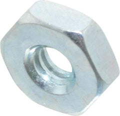 Value Collection - #6-32 UNC Steel Right Hand Hex Nut - 5/16" Across Flats, 7/64" High, Zinc-Plated Finish - Benchmark Tooling