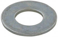 Value Collection - #10 Screw, Grade 2 Steel USS Flat Washer - 0.241" ID x 0.58" OD, 0.067" Thick, Zinc-Plated Finish - Benchmark Tooling
