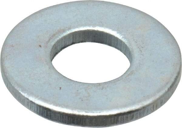 Value Collection - #8 Screw, Grade 2 Steel SAE Flat Washer - 0.183" ID x 0.45" OD, 0.067" Thick, Zinc-Plated Finish - Benchmark Tooling