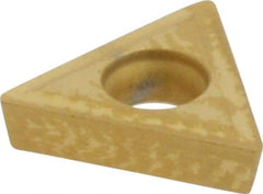Interstate - TPGT21.51 Grade TCN55 Carbide Turning Insert - TiN Finish, 60° Triangle, 1/4" Inscr Circle, 3/32" Thick, 1/64" Corner Radius - Benchmark Tooling