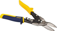 Irwin - 1-5/16" Length of Cut, Straight Pattern Aviation Snip - 10" OAL, ProTouch Handle, 18 AWG Steel Capacity - Benchmark Tooling