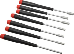 Wiha - 8 Piece 2.5 to 6mm Electronic Nutdriver Set - Standard Shaft, Ergonomic Handle - Benchmark Tooling