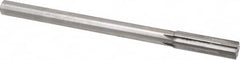 Made in USA - 0.634" Carbide-Tipped 6 Flute Chucking Reamer - Straight Flute, 9/16" Straight Shank, 2-1/4" Flute Length, 9" OAL - Benchmark Tooling