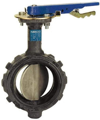 NIBCO - 6" Pipe, Wafer Butterfly Valve - Lever Handle, Ductile Iron Body, EPDM Seat, 250 WOG, Stainless Steel (CF8M) Disc, Stainless Steel Stem - Benchmark Tooling