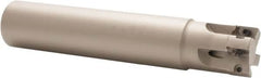 Iscar - 3/4" Cut Diam, 0.303" Max Depth of Cut, 3/4" Shank Diam, 4" OAL, Indexable Square Shoulder End Mill - HP AN.. 0702.. Inserts, Cylindrical Shank, 90° Lead Angle, Through Coolant, Series Heliplus - Benchmark Tooling