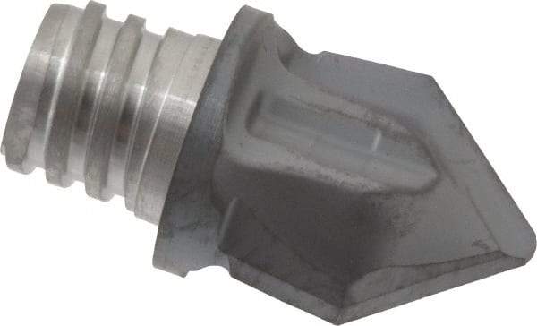 Iscar - MM HCD Grade IC908 Carbide Chamfer Milling Tip Insert - TiAlN Finish, 2 Flutes, 1/2" Cutting Diam, 0.472" Depth of Cut, 0.61" Extension - Benchmark Tooling