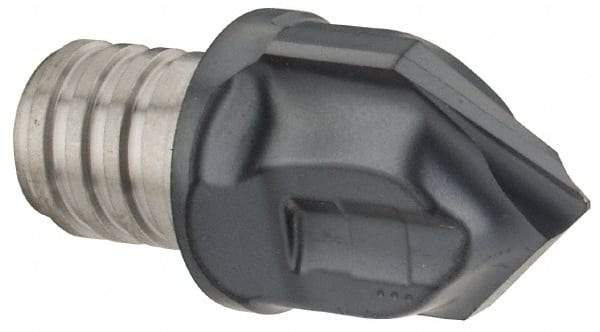 Iscar - MM HCD Grade IC908 Carbide Chamfer Milling Tip Insert - TiAlN Finish, 2 Flutes, 0.65" Cutting Diam, 0.591" Depth of Cut, 0.74" Extension - Benchmark Tooling