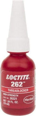 Loctite - 10 mL Bottle, Red, High Strength Liquid Threadlocker - Series 262, 24 hr Full Cure Time, Hand Tool, Heat Removal - Benchmark Tooling