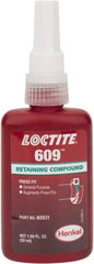 Loctite - 50 mL Bottle, Green, Medium Strength Liquid Retaining Compound - Series 609, 24 hr Full Cure Time, Heat Removal - Benchmark Tooling