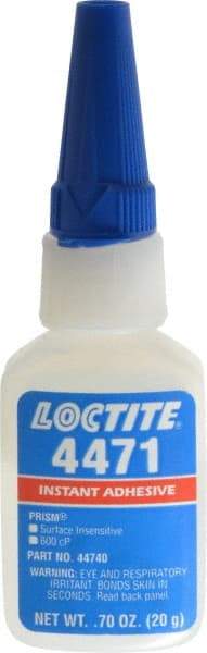 Loctite - 0.70 oz Bottle Clear Instant Adhesive - Series 4471 - Benchmark Tooling